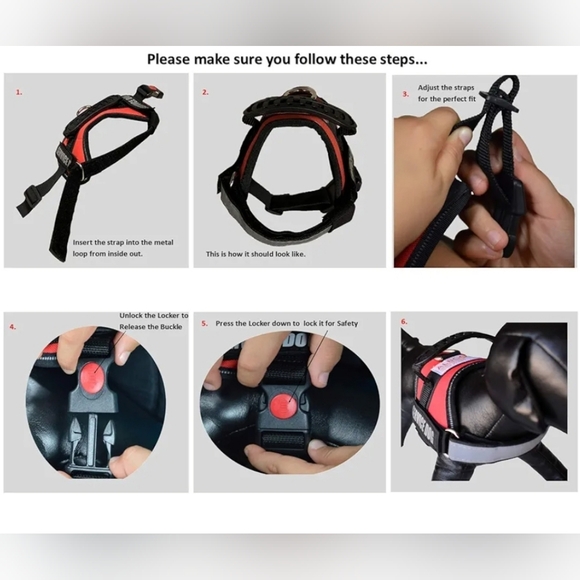 Albcorp Reflective Therapy Dog Harness Adjustable Straps Removable Patches, XS - Picture 5 of 12